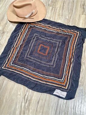 Pierre Cardin Paris SILK boho scarf/wrap southwestern Equestrian farmhouse vibe
